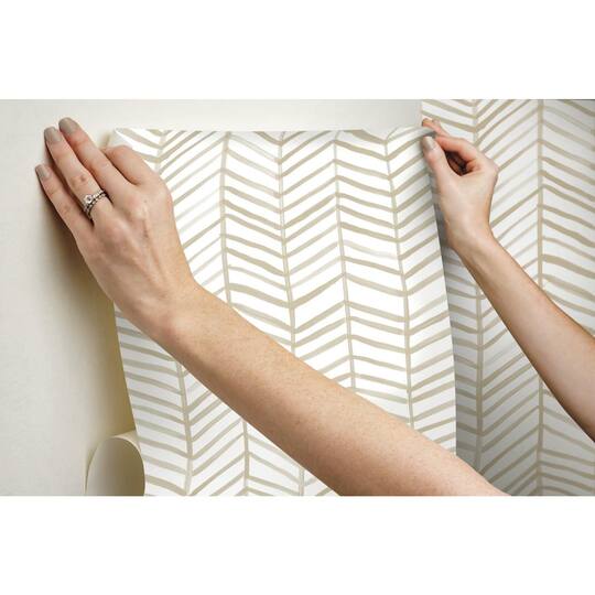RoomMates Cat Coquillette Herringbone Peel & Stick Wallpaper
